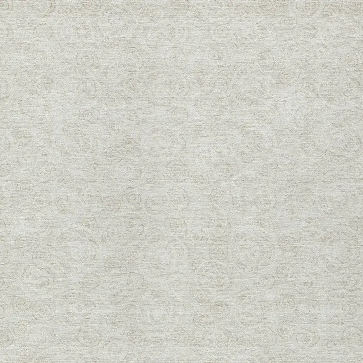 3' X 5' Ivory And Beige Geometric Washable Indoor Outdoor Area Rug