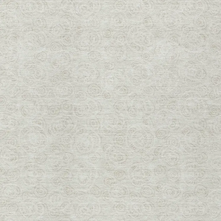 9' X 12' Ivory And Beige Geometric Washable Indoor Outdoor Area Rug