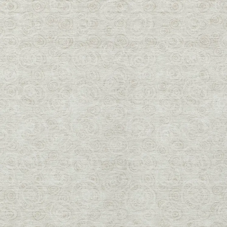 10' X 14' Ivory And Beige Geometric Washable Indoor Outdoor Area Rug