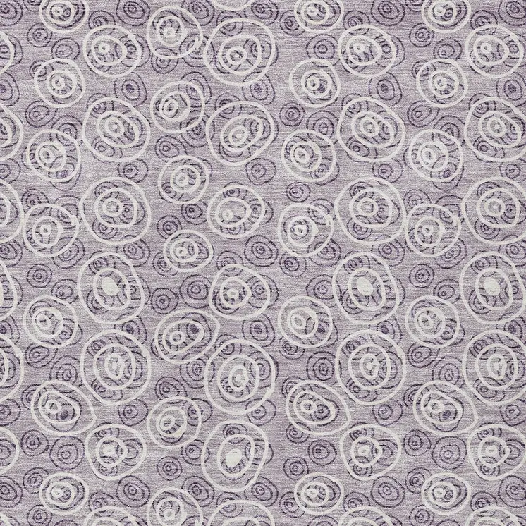 3' X 5' Lavender Purple And Ivory Geometric Washable Indoor Outdoor Area Rug