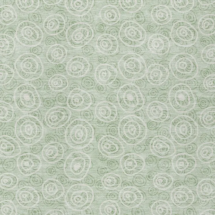 8' X 10' Mint Green Artichoke Green And Ivory Geometric Washable Indoor Outdoor Area Rug