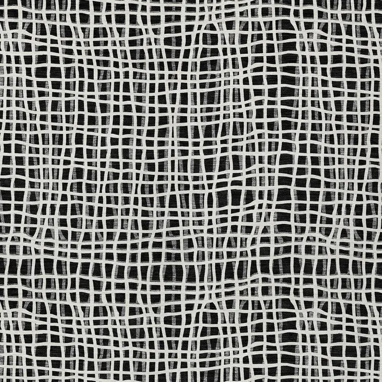 5' X 8' Black Gray And Ivory Striped Washable Indoor Outdoor Area Rug