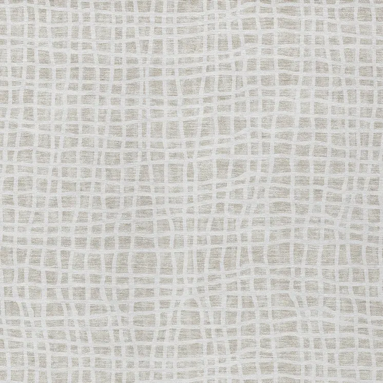 5' X 8' Ivory And Beige Striped Washable Indoor Outdoor Area Rug
