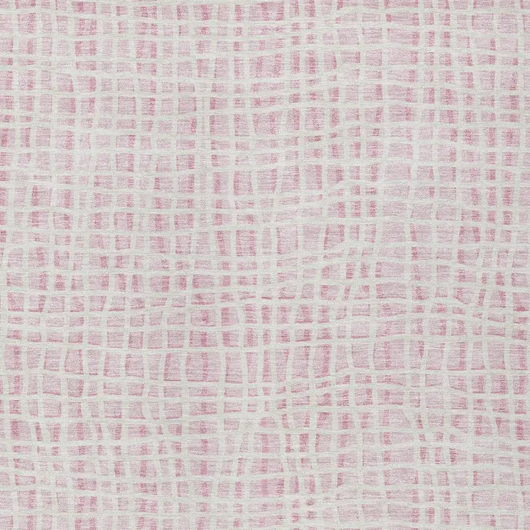 8' X 10' Pink And Ivory Striped Washable Indoor Outdoor Area Rug