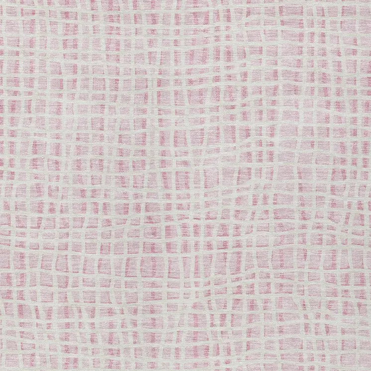 10' X 14' Pink And Ivory Striped Washable Indoor Outdoor Area Rug