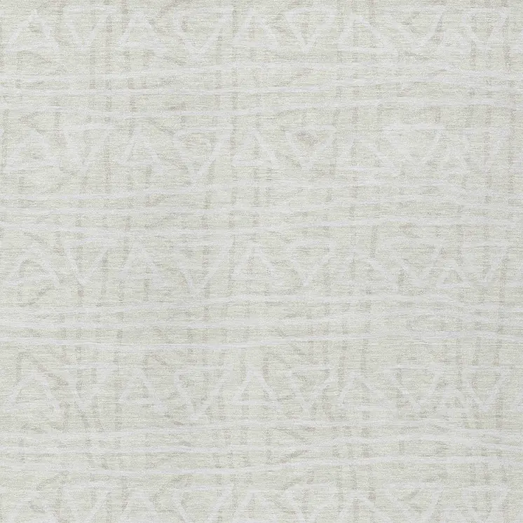 3' X 5' Ivory And Beige Geometric Washable Indoor Outdoor Area Rug