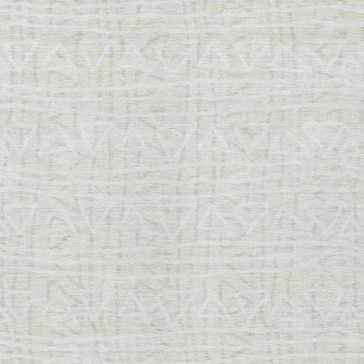 8' X 10' Ivory And Beige Geometric Washable Indoor Outdoor Area Rug