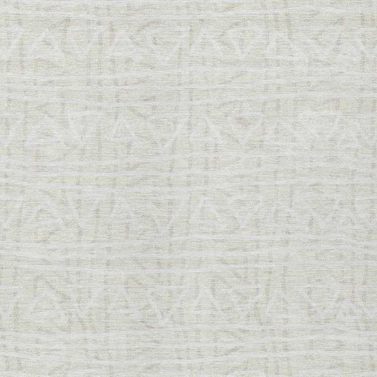 10' X 14' Ivory And Beige Geometric Washable Indoor Outdoor Area Rug