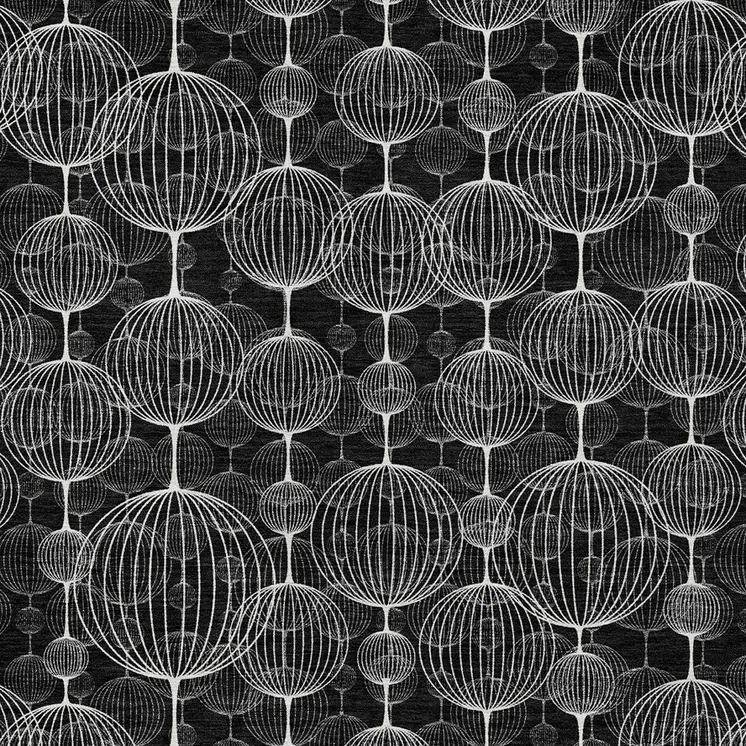 3' X 5' Black Charcoal And Ivory Geometric Washable Indoor Outdoor Area Rug