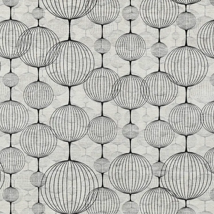 8' X 10' White Gray And Silver Geometric Washable Indoor Outdoor Area Rug