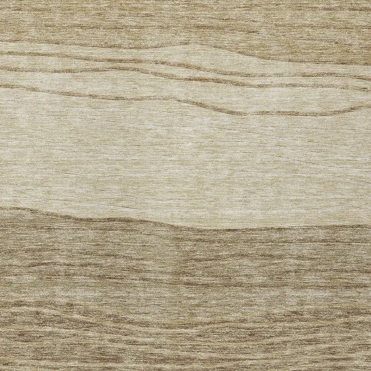 5' X 8' Beige Brown And Taupe Striped Washable Indoor Outdoor Area Rug