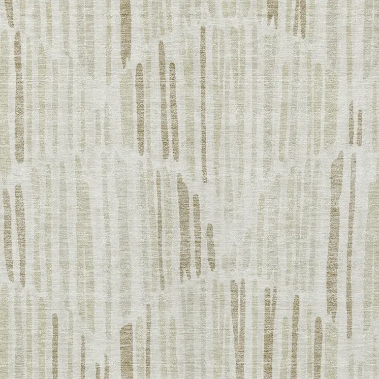 10' X 14' Ivory Beige And Taupe Abstract Washable Indoor Outdoor Area Rug