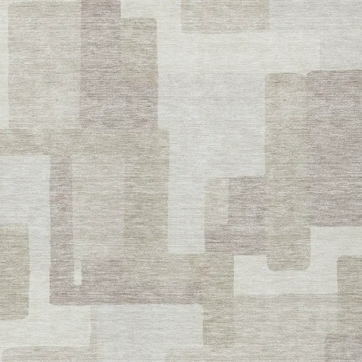 8' X 10' Beige Tan And Taupe Abstract Washable Indoor Outdoor Area Rug