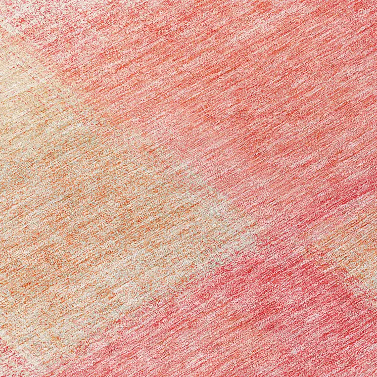 8' Blush Pink And Ivory Round Abstract Washable Indoor Outdoor Area Rug