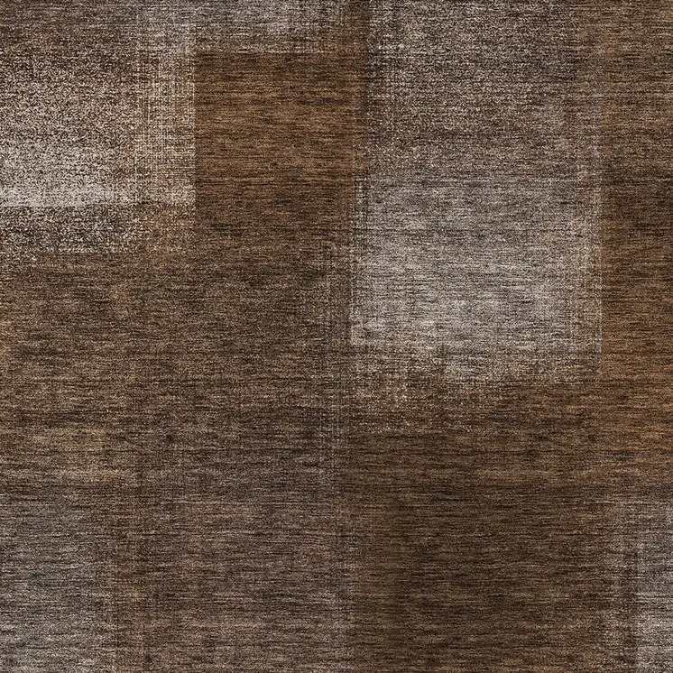 3' X 5' Brown And Ivory Abstract Washable Indoor Outdoor Area Rug