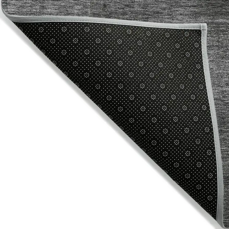3' X 5' Gray Charcoal And Ivory Abstract Washable Indoor Outdoor Area Rug