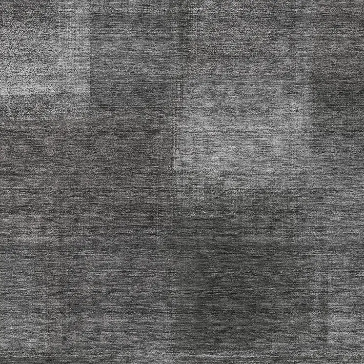 3' X 5' Gray Charcoal And Ivory Abstract Washable Indoor Outdoor Area Rug