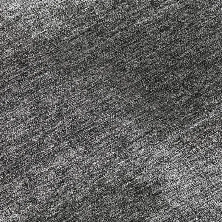 8' Gray Charcoal And Ivory Round Abstract Washable Indoor Outdoor Area Rug