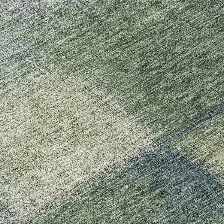 8' Olive Green And Gray Round Abstract Washable Indoor Outdoor Area Rug