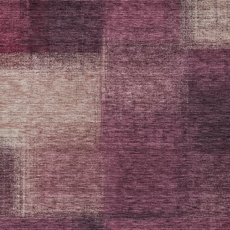 10' X 14' Plum Mauve And Beige Abstract Washable Indoor Outdoor Area Rug