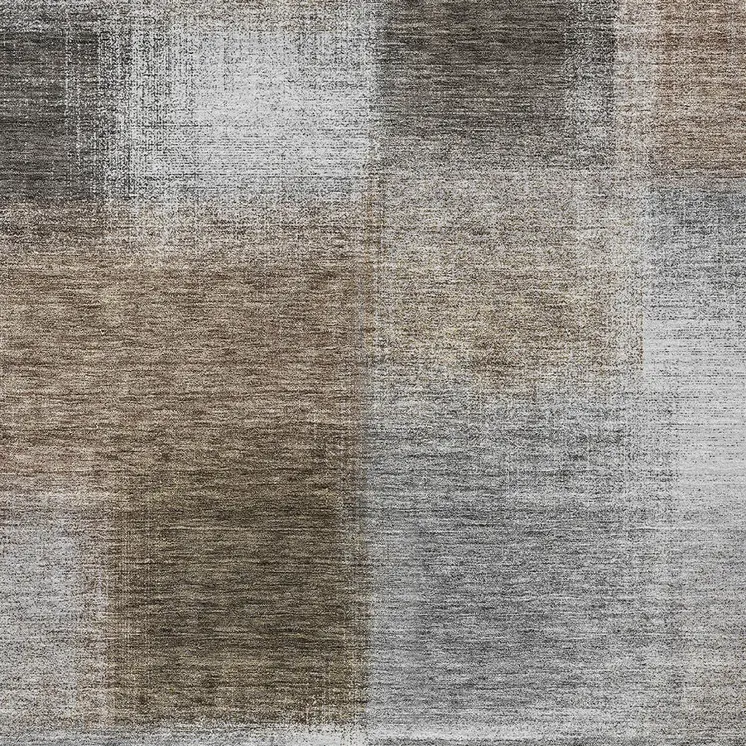 8' X 10' Silver Gray And Beige Abstract Washable Indoor Outdoor Area Rug