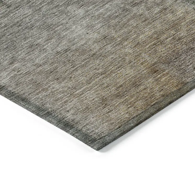 10' X 14' Taupe Gray And Beige Abstract Washable Indoor Outdoor Area Rug