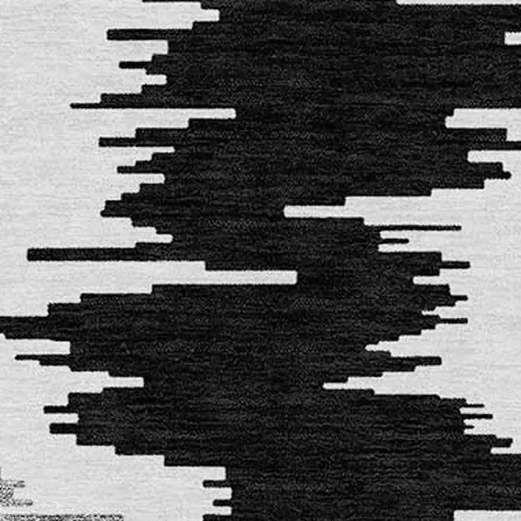 5' X 8' Black Gray And Silver Abstract Washable Indoor Outdoor Area Rug