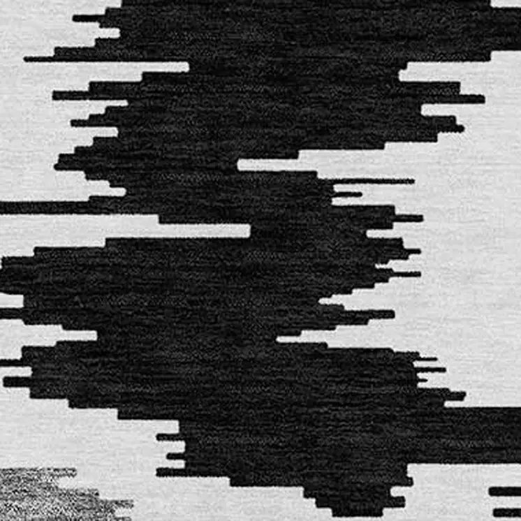 9' X 12' Black Gray And Silver Abstract Washable Indoor Outdoor Area Rug