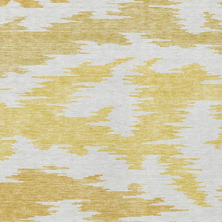 10' X 14' Gold Beige And Wheat Abstract Washable Indoor Outdoor Area Rug
