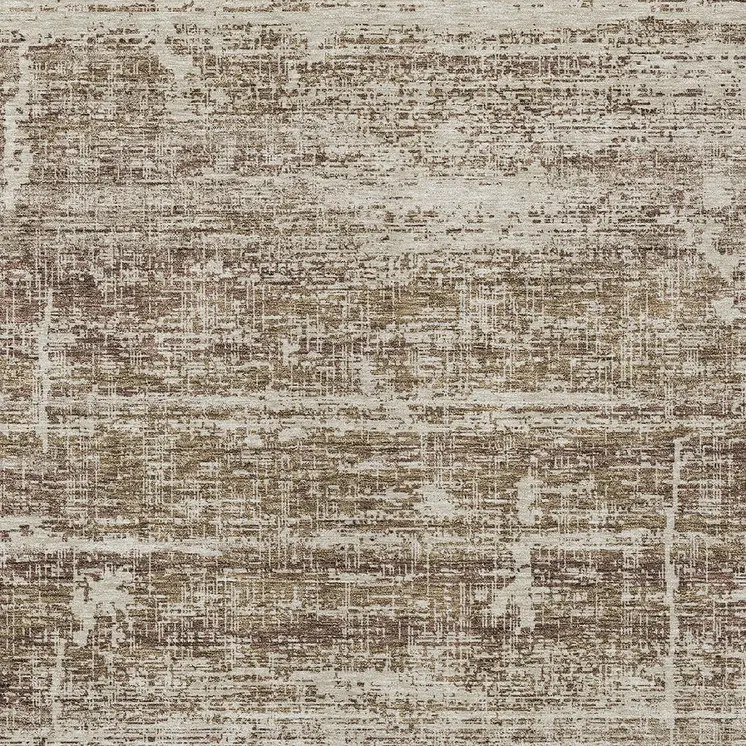 8' X 10' Brown Beige And Taupe Abstract Washable Indoor Outdoor Area Rug