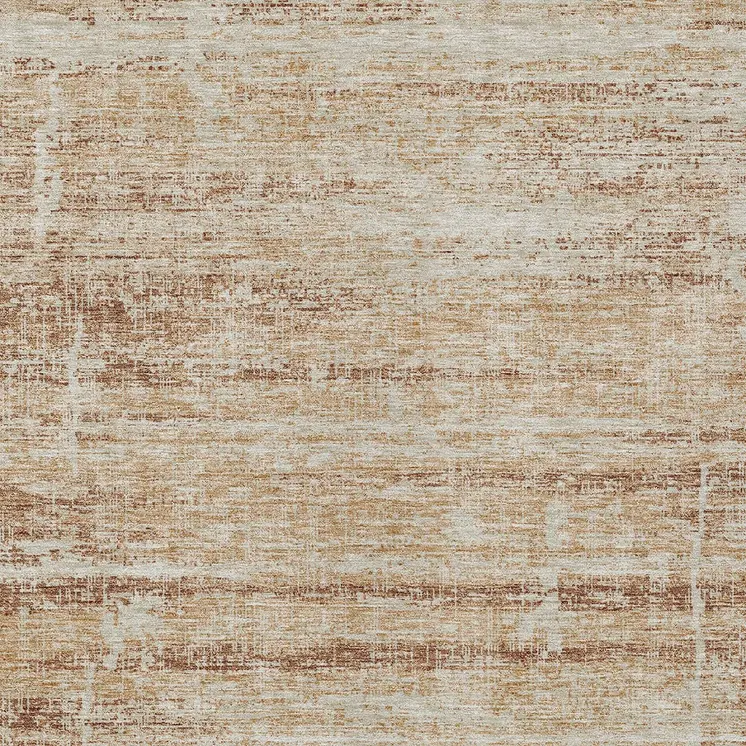 3' X 5' Copper Beige And Taupe Abstract Washable Indoor Outdoor Area Rug