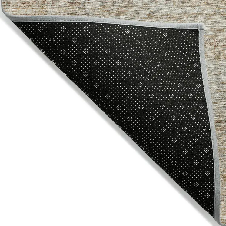 8' X 10' Copper Beige And Taupe Abstract Washable Indoor Outdoor Area Rug