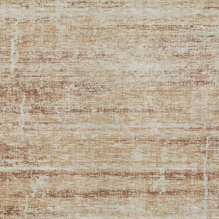 8' X 10' Copper Beige And Taupe Abstract Washable Indoor Outdoor Area Rug