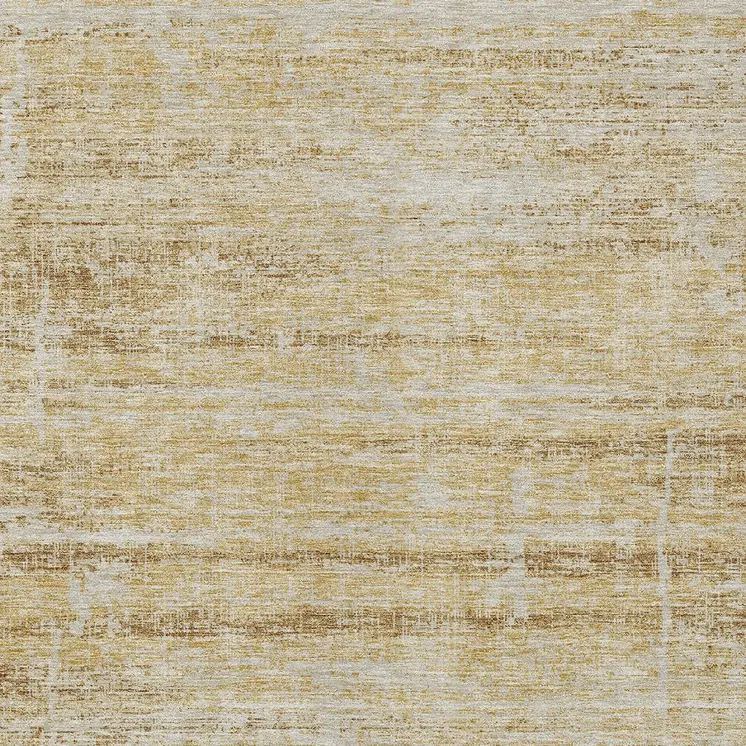 9' X 12' Gold Beige And Wheat Abstract Washable Indoor Outdoor Area Rug