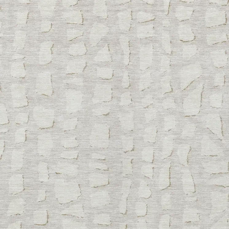 3' X 5' Ivory And Beige Abstract Washable Indoor Outdoor Area Rug