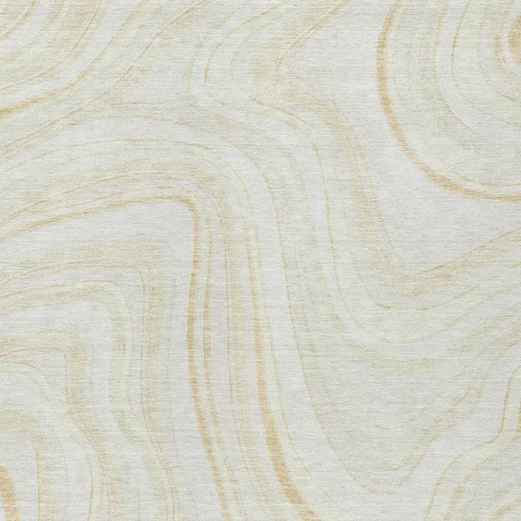 10' X 14' Ivory Beige And Tan Abstract Washable Indoor Outdoor Area Rug