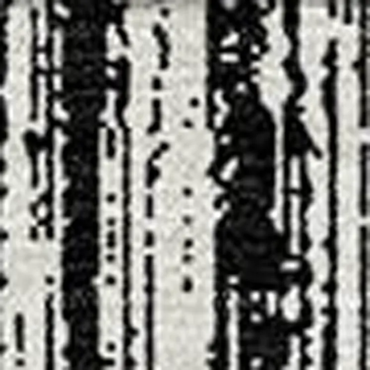 5' X 8' Black And Ivory Striped Washable Indoor Outdoor Area Rug