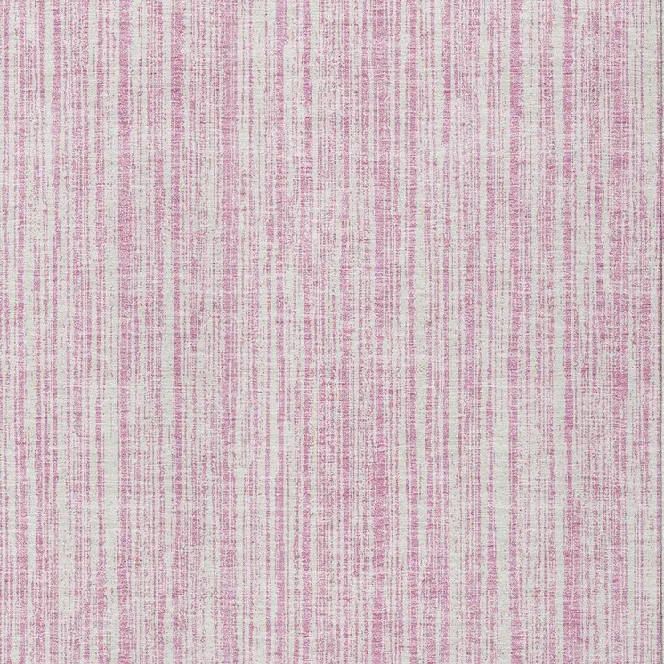 3' X 5' Pink And Ivory Striped Washable Indoor Outdoor Area Rug