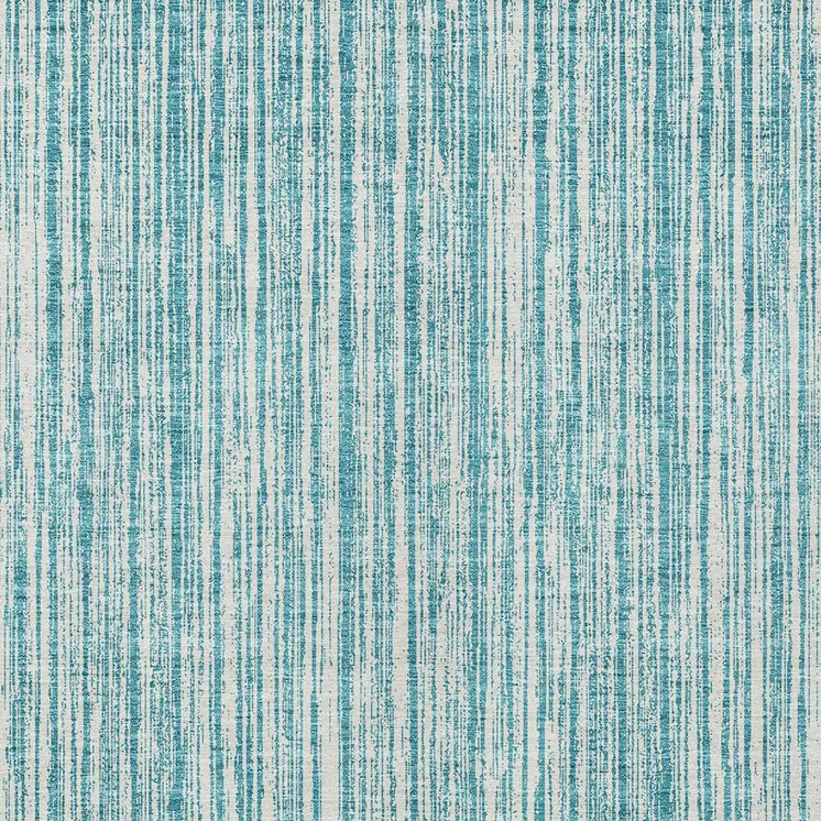 9' X 12' Teal Blue And Ivory Striped Washable Indoor Outdoor Area Rug