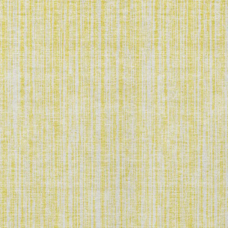 8' X 10' Yellow And Ivory Striped Washable Indoor Outdoor Area Rug