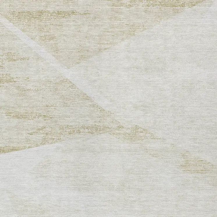 8' X 10' Khaki Beige And Ivory Abstract Washable Indoor Outdoor Area Rug
