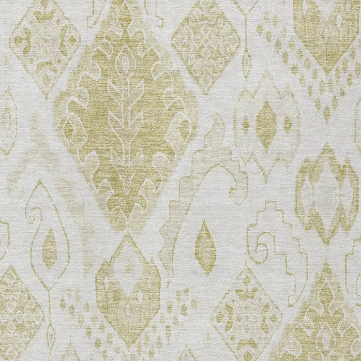 3' X 5' Beige Tan And Ivory Moroccan Washable Indoor Outdoor Area Rug