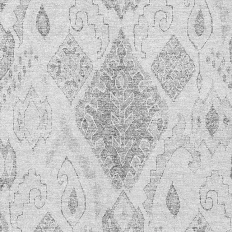 3' X 5' Silver Gray And Charcoal Moroccan Washable Indoor Outdoor Area Rug