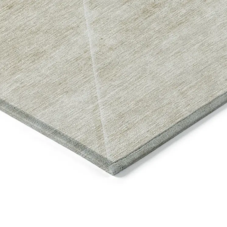 10' X 14' Beige Tan And Ivory Abstract Washable Indoor Outdoor Area Rug