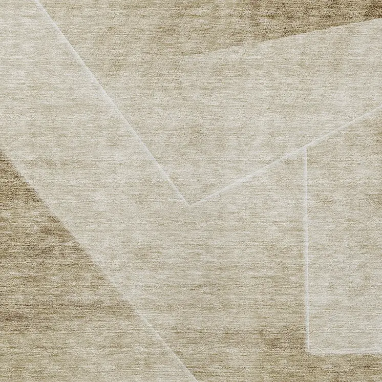 10' X 14' Beige Tan And Ivory Abstract Washable Indoor Outdoor Area Rug