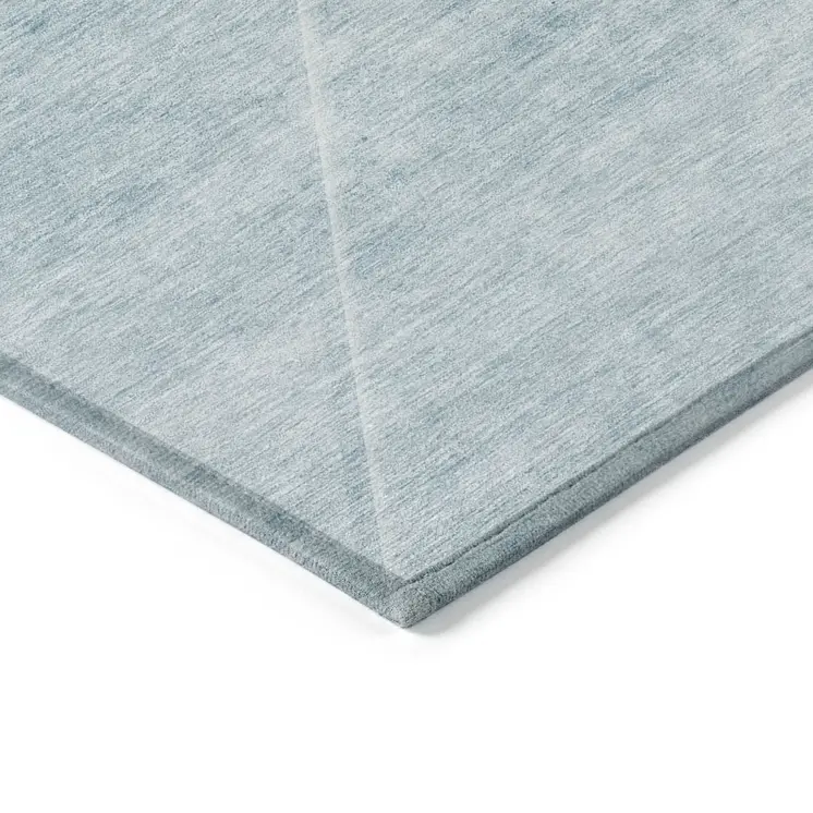 9' X 12' Teal Blue And Aqua Abstract Washable Indoor Outdoor Area Rug