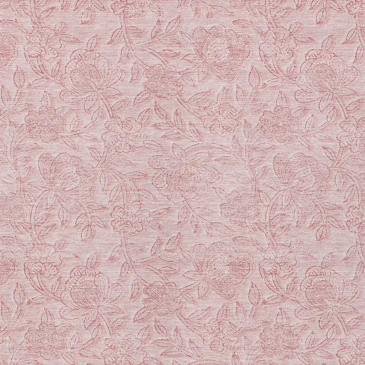 8' X 10' Pink And Red Floral Washable Indoor Outdoor Area Rug