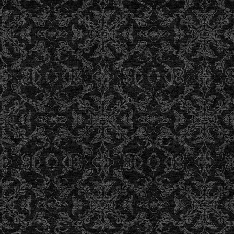 5' X 8' Gray And Charcoal Medallion Washable Indoor Outdoor Area Rug