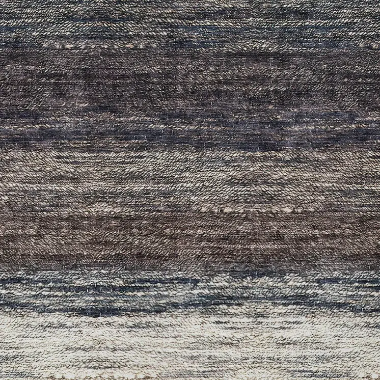 5' X 8' Beige Ivory And Brown Ombre Washable Indoor Outdoor Area Rug
