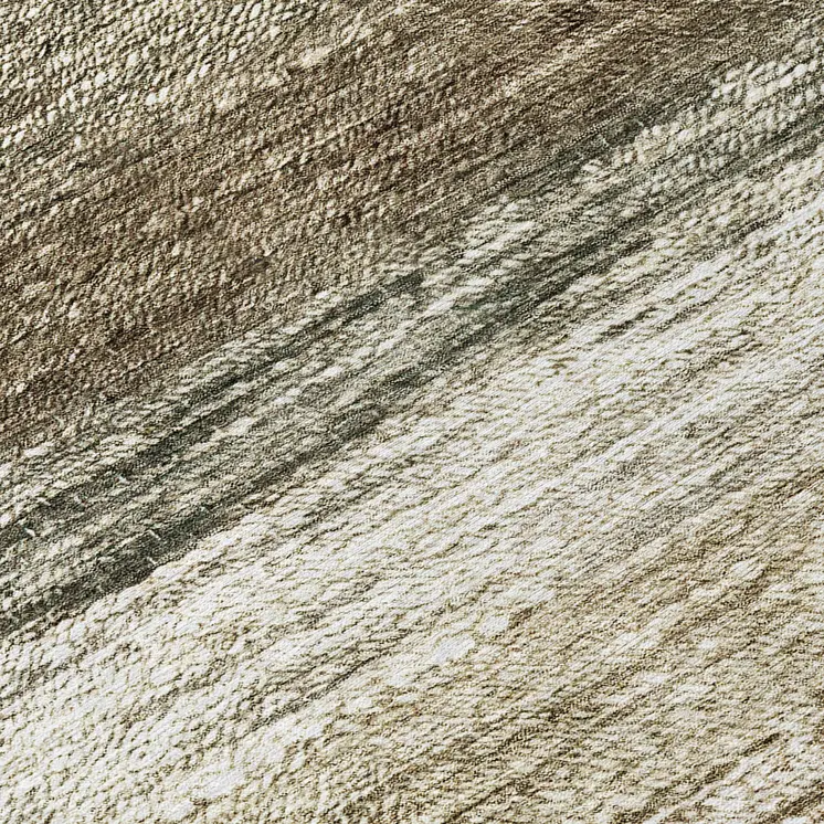 8' Brown Beige And Tan Round Ombre Washable Indoor Outdoor Area Rug